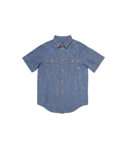 DIESEL(ディーゼル)の「DIESEL KID ジュニア 半袖シャツ シャンブレーシャツ 半袖(シャツ/ブラウス・キッズ・インディゴブルー・10Y/14Y/12Y/6Y/8Y/4Y)」の6枚目の写真