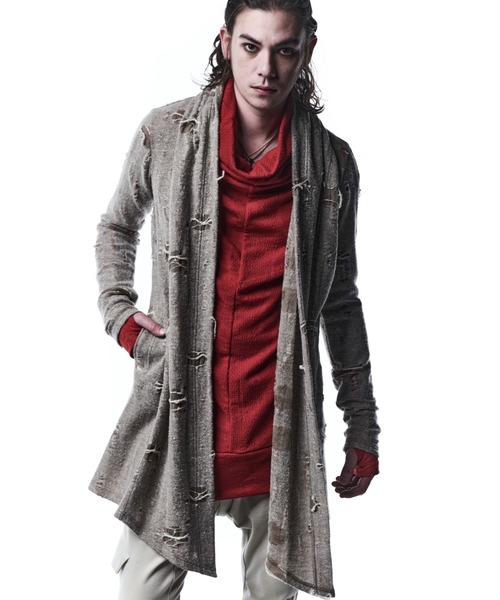 Kiryuyrik/キリュウキリュウ /DamageJersey ShawlCardigan