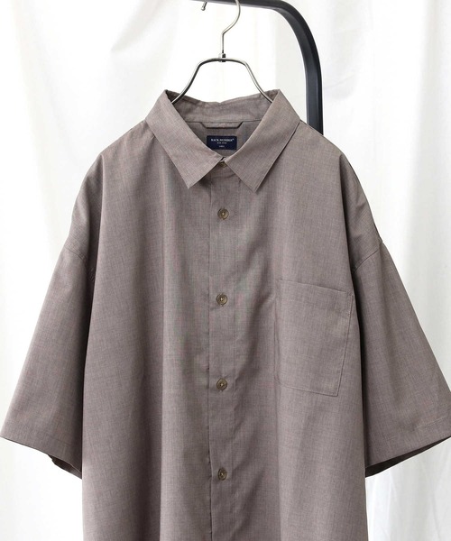 接触冷感で夏でも快適【BACKNUMBER】「COOL」ビッグシルエット半袖シャツ