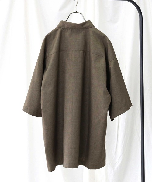 接触冷感で夏でも快適【BACKNUMBER】「COOL」ビッグシルエット半袖シャツ