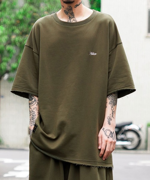 Subciety（サブサエティ）の「HALF SLEEVE SWEAT（Tシャツ/カットソー・メンズ・カーキ/グレー/ブラック・MEDIUM/LARGE/X-LARGE）」の3枚目の写真