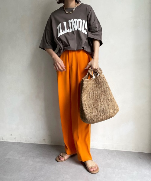 DouDou(ドゥドゥ)の「ILLINOIS 2WAY TEE(Tシャツ/カットソー・レディース・オフホワイト/グレー/チャコールグレー・FREE)」の15枚目の写真