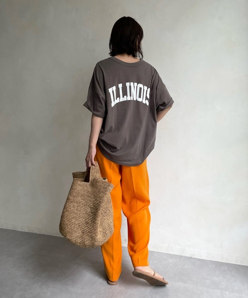 DouDou(ドゥドゥ)の「ILLINOIS 2WAY TEE(Tシャツ/カットソー・レディース・オフホワイト/グレー/チャコールグレー・FREE)」の20枚目の写真