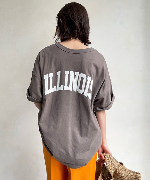 DouDou(ドゥドゥ)の「ILLINOIS 2WAY TEE(Tシャツ/カットソー・レディース・オフホワイト/グレー/チャコールグレー・FREE)」の22枚目の写真