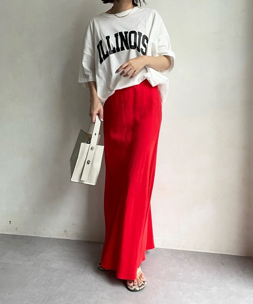 DouDou(ドゥドゥ)の「ILLINOIS 2WAY TEE(Tシャツ/カットソー・レディース・オフホワイト/グレー/チャコールグレー・FREE)」の5枚目の写真