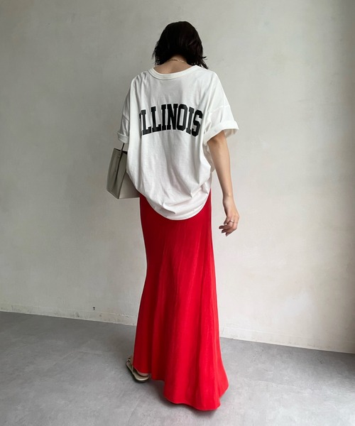 DouDou(ドゥドゥ)の「ILLINOIS 2WAY TEE(Tシャツ/カットソー・レディース・オフホワイト/グレー/チャコールグレー・FREE)」の10枚目の写真