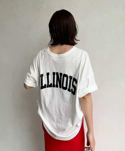 DouDou(ドゥドゥ)の「ILLINOIS 2WAY TEE(Tシャツ/カットソー・レディース・オフホワイト/グレー/チャコールグレー・FREE)」の12枚目の写真