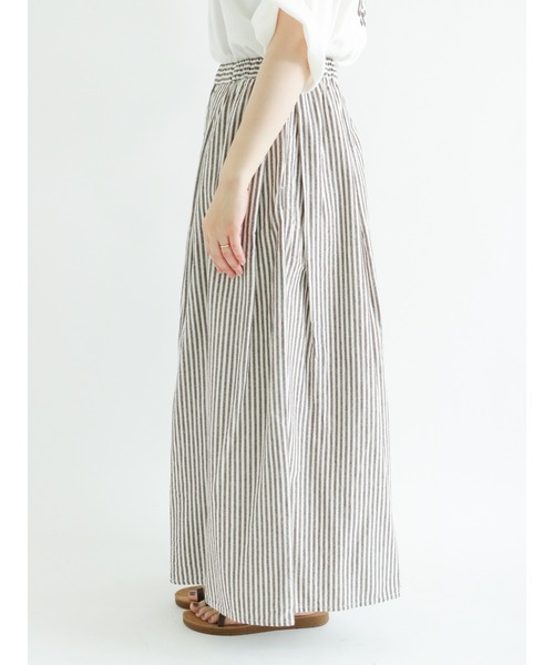 Samansa Mos2（サマンサ モスモス）の「コットンリネンハカマパンツ（その他パンツ・レディース・ブラック/ベージュ/ブラウン/チャコール・ﾌﾘ-）」の7枚目の写真