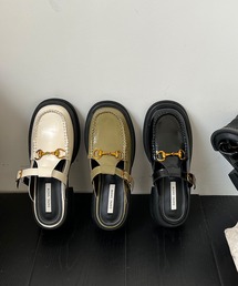 チャンキーソールビットローファーサボサンダル