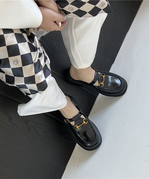 me+em select（ミームセレクト）の「チャンキーソールビットローファーサボサンダル（サンダル・レディース・アイボリー/ブラック/グリーン・37/38/39）」の10枚目の写真