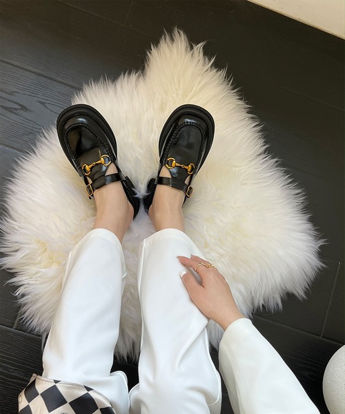 me+em select（ミームセレクト）の「チャンキーソールビットローファーサボサンダル（サンダル・レディース・アイボリー/ブラック/グリーン・37/38/39）」の13枚目の写真