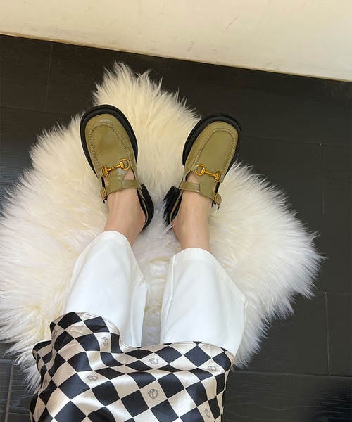 me+em select（ミームセレクト）の「チャンキーソールビットローファーサボサンダル（サンダル・レディース・アイボリー/ブラック/グリーン・37/38/39）」の20枚目の写真