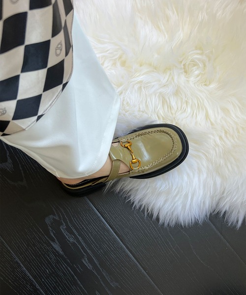 me+em select（ミームセレクト）の「チャンキーソールビットローファーサボサンダル（サンダル・レディース・アイボリー/ブラック/グリーン・37/38/39）」の19枚目の写真