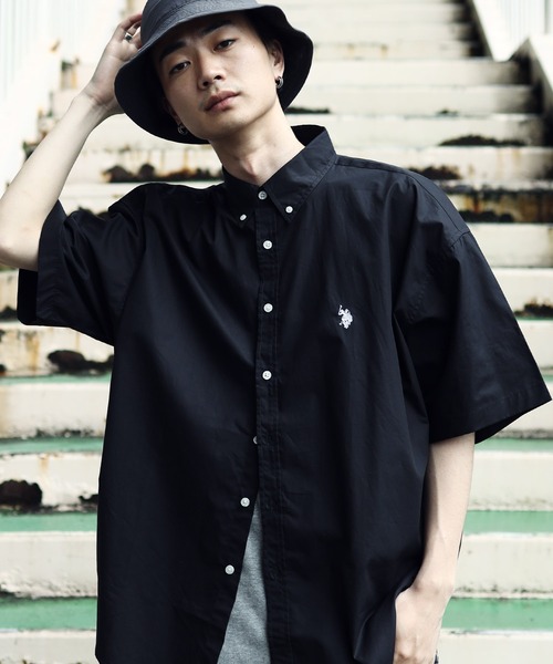 U.S. POLO ASSN. / ユーエスポロアッスン 別注 コラボ ビッグシルエット オーバーサイズ 半袖シャツ（シャツ/ブラウス）｜U.S. POLO ASSN.（ユーエスポロアッスン）