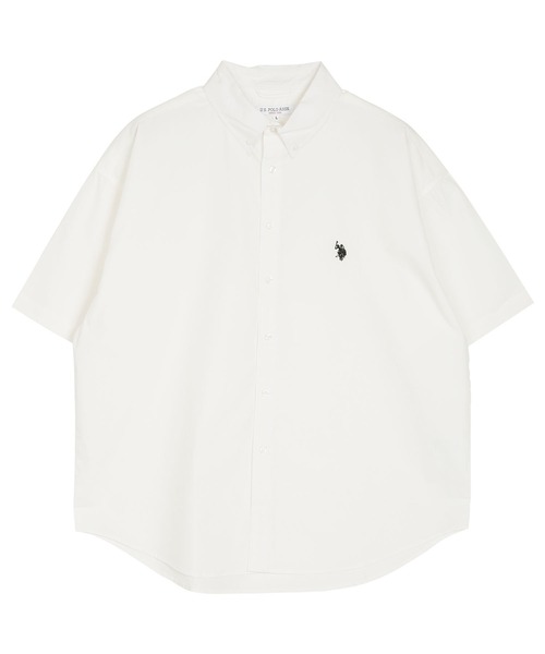 U.S. POLO ASSN.(ユーエスポロアッスン)の「U.S. POLO ASSN. / ユーエスポロアッスン 別注 コラボ ビッグシルエット オーバーサイズ 半袖シャツ(シャツ/ブラウス・メンズ・ホワイト/ブラック/ネイビー/ブルー/ライトベージュ/ブラック系その他/ブルー系その他/ブラック系その他2/サックスブルー/ブルー系その他2・MEDIUM/LARGE)」の22枚目の写真