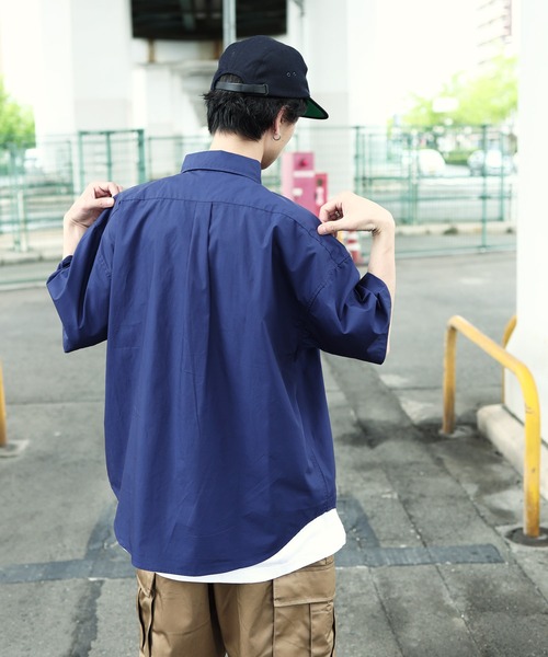 【S.F.C（エスエフシー）】ビッグシルエット半袖POLOシャツ／ネイビー Stripes For Creative - S.F.C 25SS エスエフシー BIG SS POLO