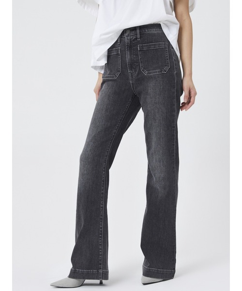 GAP（ギャップ）の「ハイライズ パッチポケット フレアデニム（デニムパンツ・レディース・ブラック・23/24/25/26/27/28/29/30）」の7枚目の写真