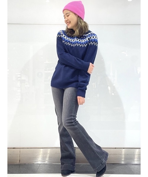 GAP（ギャップ）の「ハイライズ パッチポケット フレアデニム