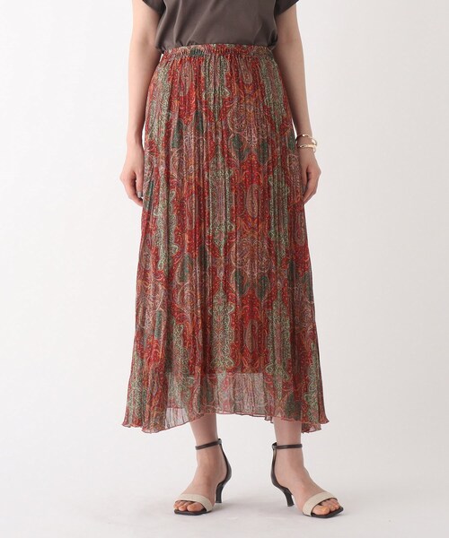 OPAQUE.CLIP（オペークドットクリップ）の「◆【ミュルーズモダン(R)】楊柳プリーツスカート【WEB限定サイズ】（スカート・レディース・ダークブラウン系/オレンジ系1・40/38/36）」の7枚目の写真