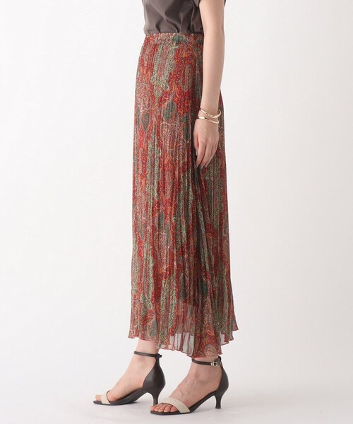 OPAQUE.CLIP（オペークドットクリップ）の「◆【ミュルーズモダン(R)】楊柳プリーツスカート【WEB限定サイズ】（スカート・レディース・ダークブラウン系/オレンジ系1・40/38/36）」の5枚目の写真