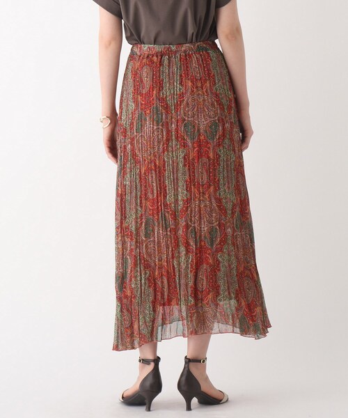 OPAQUE.CLIP（オペークドットクリップ）の「◆【ミュルーズモダン(R)】楊柳プリーツスカート【WEB限定サイズ】（スカート・レディース・ダークブラウン系/オレンジ系1・40/38/36）」の9枚目の写真