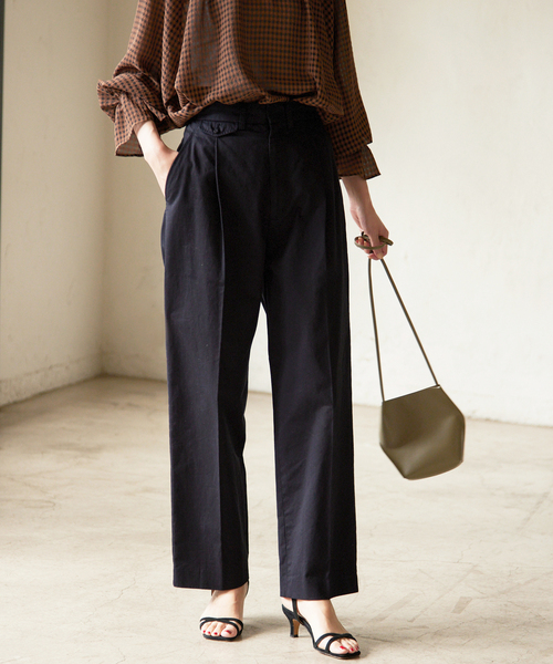 SLOBE IENA（スローブイエナ）の「《追加》ツイルタックスリムストレートスラックス（その他パンツ・レディース・ネイビー/ピンク系その他・40/38/36/34）」の10枚目の写真