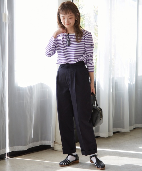SLOBE IENA（スローブイエナ）の「《追加》ツイルタックスリムストレートスラックス（その他パンツ・レディース・ネイビー/ピンク系その他・40/38/36/34）」の22枚目の写真