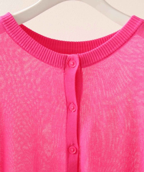 sara&cake（サラアンドケイク）の「シアーニット2WAYショートカーディガン（カーディガン/ボレロ・レディース・ピンク/オレンジ/グリーン・FREE）」の5枚目の写真