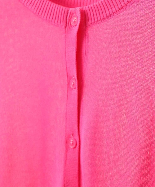 sara&cake（サラアンドケイク）の「シアーニット2WAYショートカーディガン（カーディガン/ボレロ・レディース・ピンク/オレンジ/グリーン・FREE）」の11枚目の写真