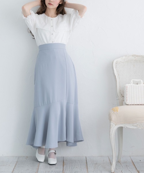 DearMyLoveRose(ディアマイラブローズ)の「とろりんスリットマーメイドスカート(スカート・レディース・ブルーグレー/ブラック・MEDIUM/LARGE/X-LARGE/XX-LARGE)」の18枚目の写真