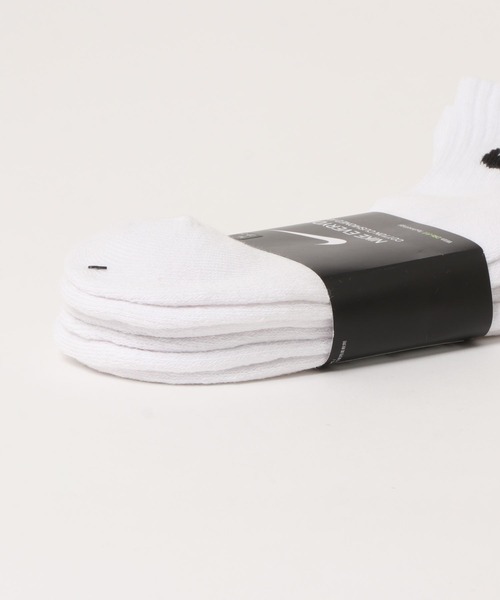 NIKE(ナイキ)の「NIKE/ナイキ 3Pエブリデイクッションクウォーターソックス(ソックス/靴下・レディース・ホワイト/ブラック・23)」の6枚目の写真