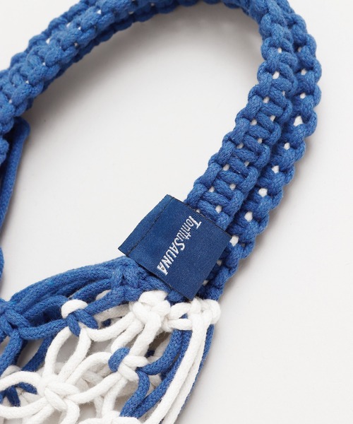 チャイハネ（チャイハネ）の「【チャイハネ】マクラメサウナミニバッグ（トートバッグ・レディース・ブラック/オレンジ/ブルー/グリーン・FREE）」の12枚目の写真