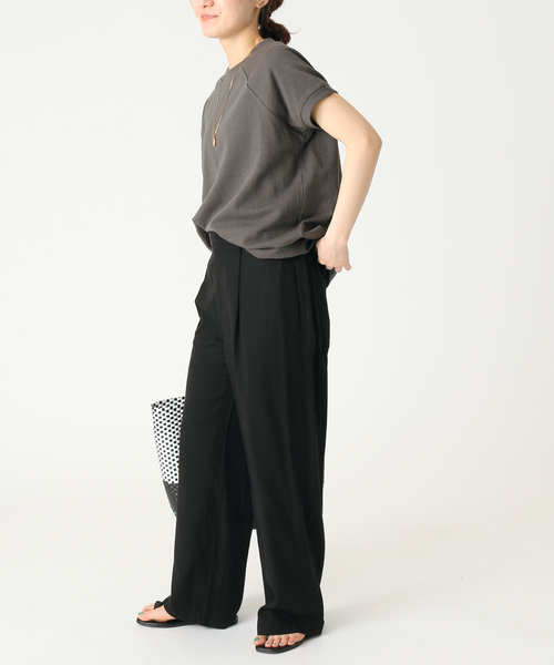 B.C STOCK(ベーセーストック)の「梨地ラグランTシャツ(Tシャツ/カットソー・レディース・ホワイト/ブラック/グリーン・FREE)」の6枚目の写真