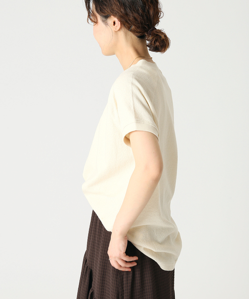 B.C STOCK(ベーセーストック)の「梨地ラグランTシャツ(Tシャツ/カットソー・レディース・ホワイト/ブラック/グリーン・FREE)」の9枚目の写真
