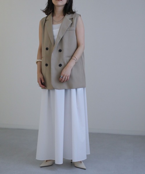 sakishimatokyo（サキシマトーキョー）の「テーラードベスト/ジレ（ベスト・レディース・ブラック/ベージュ/グレー・FREE）」の6枚目の写真