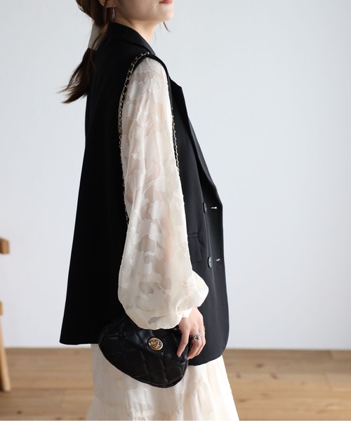 sakishimatokyo（サキシマトーキョー）の「テーラードベスト/ジレ（ベスト・レディース・ブラック/ベージュ/グレー・FREE）」の18枚目の写真