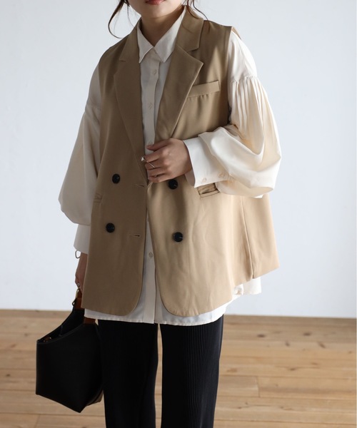 sakishimatokyo（サキシマトーキョー）の「テーラードベスト/ジレ（ベスト・レディース・ブラック/ベージュ/グレー・FREE）」の20枚目の写真