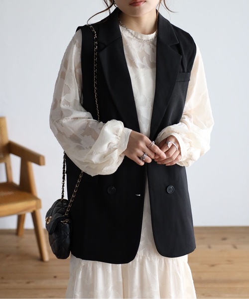 sakishimatokyo（サキシマトーキョー）の「テーラードベスト/ジレ（ベスト・レディース・ブラック/ベージュ/グレー・FREE）」の16枚目の写真