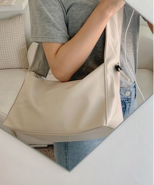 シャーリング2WAYレザートートバッグ（トートバッグ）｜cream creme