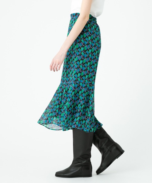 【新品】LOULOU WILLOUGHBY リーフプリントマーメイドスカート LOULOU WILLOUGHBY（ルルウィルビー）の「【LOULOU WILLOUGHBY