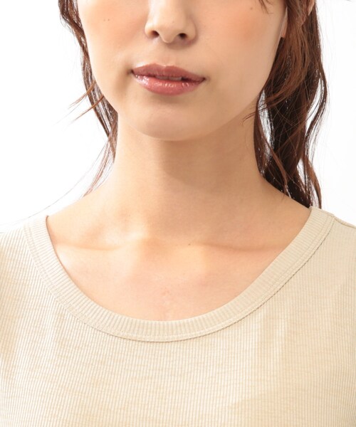 DRESKIP（ドレスキップ）の「◆【接触冷感】メランジタンクトップ（タンクトップ・レディース・ライトベージュ/オフホワイト/ブラック・02/03）」の7枚目の写真