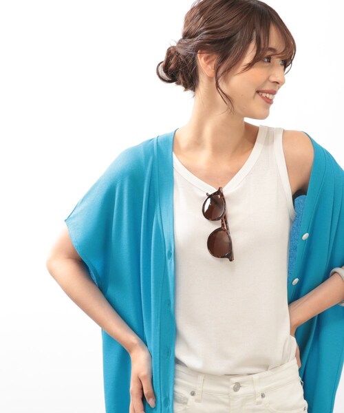 DRESKIP（ドレスキップ）の「◆【接触冷感】メランジタンクトップ（タンクトップ・レディース・ライトベージュ/オフホワイト/ブラック・02/03）」の11枚目の写真