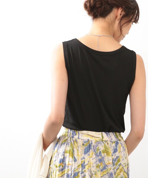 DRESKIP（ドレスキップ）の「◆【接触冷感】メランジタンクトップ（タンクトップ・レディース・ライトベージュ/オフホワイト/ブラック・02/03）」の19枚目の写真