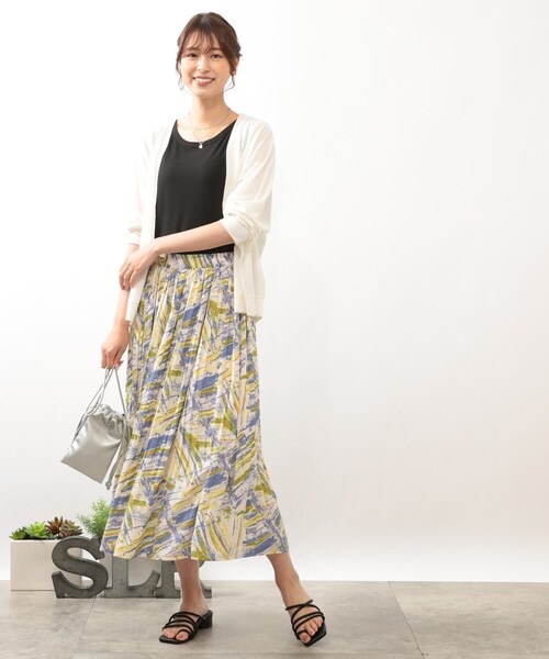 DRESKIP（ドレスキップ）の「◆【接触冷感】メランジタンクトップ（タンクトップ・レディース・ライトベージュ/オフホワイト/ブラック・02/03）」の21枚目の写真