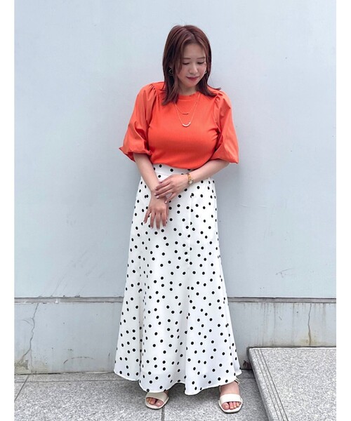 grove（グローブ）の「◆【華やか】バルーンスリーブプルオーバー（Tシャツ/カットソー・レディース・ブラック/オレンジ/ブラウン系その他・02/03/04/01/05）」の18枚目の写真