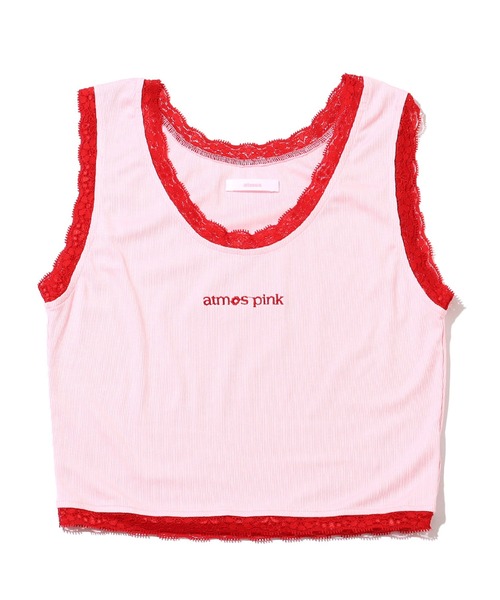 atmos pink(アトモスピンク)の「atmos pink 配色レースタンクトップ / アトモスピンク ハイショクレースタンクトップ(タンクトップ・レディース・サックスブルー/ピンク/グリーン・S/M)」の3枚目の写真