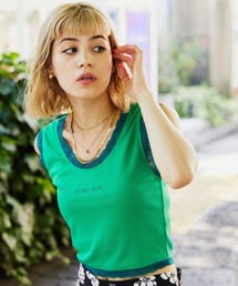 atmos pink | atmos pink 配色レースタンクトップ / アトモスピンク ハイショクレースタンクトップ(タンクトップ)