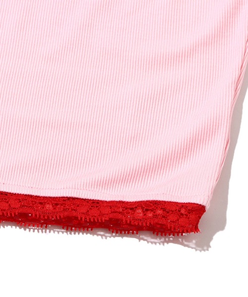 atmos pink(アトモスピンク)の「atmos pink 配色レースタンクトップ / アトモスピンク ハイショクレースタンクトップ(タンクトップ・レディース・サックスブルー/ピンク/グリーン・S/M)」の12枚目の写真