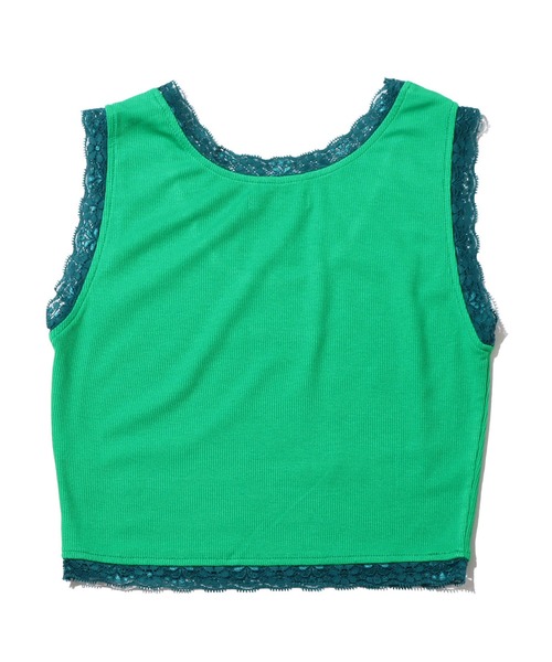 atmos pink(アトモスピンク)の「atmos pink 配色レースタンクトップ / アトモスピンク ハイショクレースタンクトップ(タンクトップ・レディース・サックスブルー/ピンク/グリーン・S/M)」の13枚目の写真