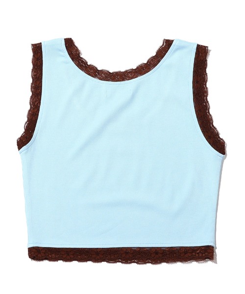 atmos pink(アトモスピンク)の「atmos pink 配色レースタンクトップ / アトモスピンク ハイショクレースタンクトップ(タンクトップ・レディース・サックスブルー/ピンク/グリーン・S/M)」の18枚目の写真